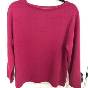 Lafayette 148 New York boatneck red blouse. Size M.